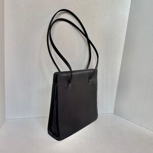 Sleek Black Structured Shoulder Bag